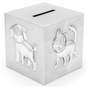 Zilverstad 6025060 Money box Cube Pets silver plated lacquered 85 x 85 x 76 mm