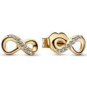 Pandora 268820C01 Stud Earrings Sparkling Infinity silver-zirconia gold-coloured-white