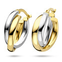 Earrings 4208937 white and yellow gold 6.3 x 21.5 mm