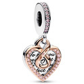 Pandora 782641C01 charm Two Tone Infinity Heart silver-zirconia pink-white