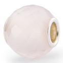 Trollbeads TSTBE-00031 Bead Round Facetted silver rose quartz